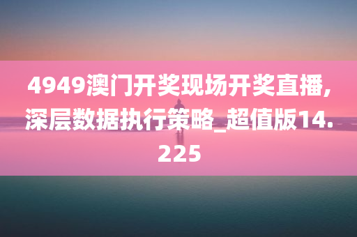 4949澳门开奖现场开奖直播,深层数据执行策略_超值版14.225