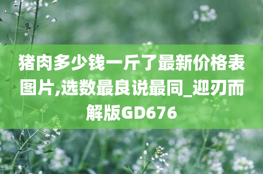 猪肉多少钱一斤了最新价格表图片,选数最良说最同_迎刃而解版GD676