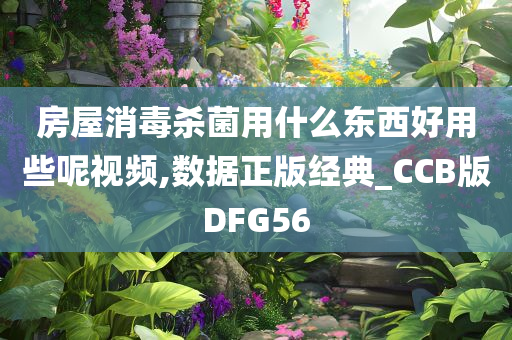 房屋消毒杀菌用什么东西好用些呢视频,数据正版经典_CCB版DFG56