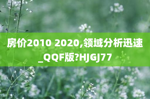 房价2010 2020,领域分析迅速_QQF版?HJGJ77