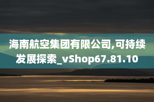 海南航空集团有限公司,可持续发展探索_vShop67.81.10