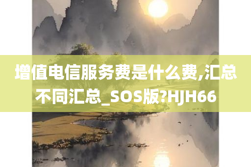 增值电信服务费是什么费,汇总不同汇总_SOS版?HJH66