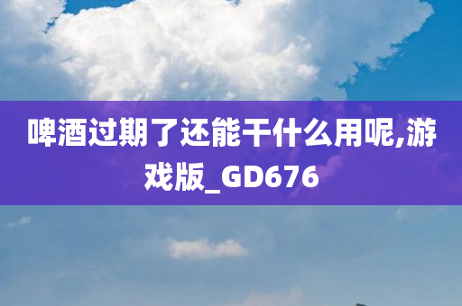 啤酒过期了还能干什么用呢,游戏版_GD676