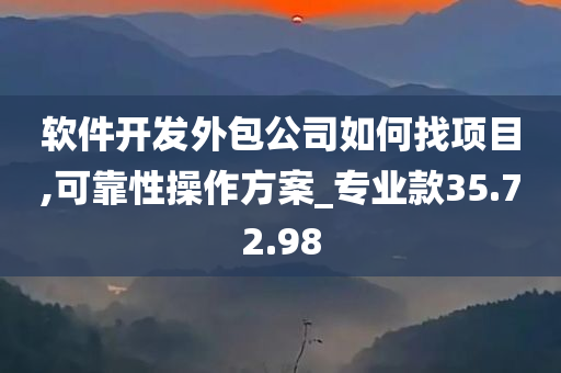 软件开发外包公司如何找项目,可靠性操作方案_专业款35.72.98