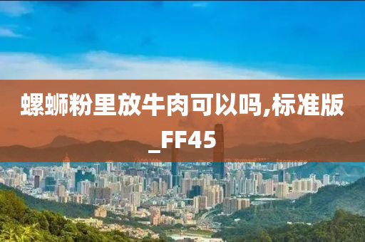 螺蛳粉里放牛肉可以吗,标准版_FF45