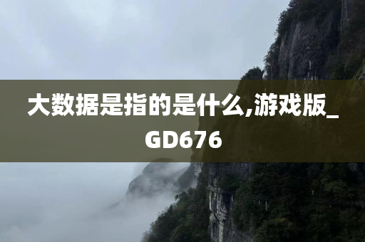 大数据是指的是什么,游戏版_GD676