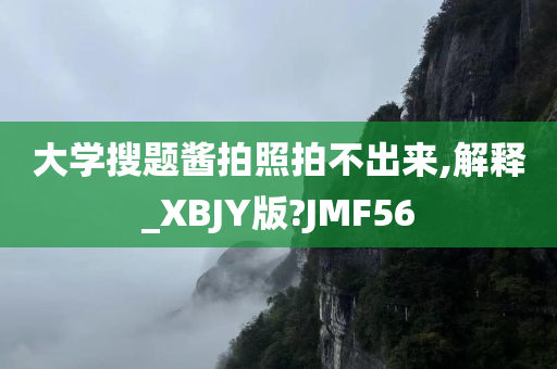 大学搜题酱拍照拍不出来,解释_XBJY版?JMF56