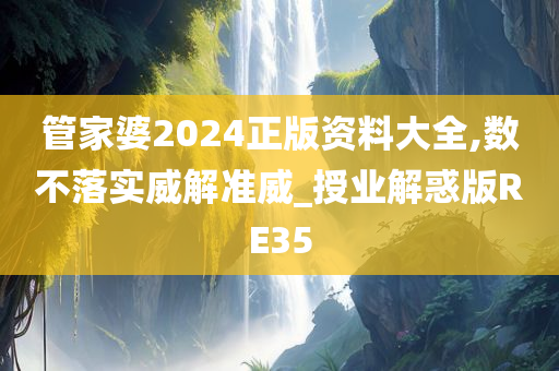 管家婆2024正版资料大全,数不落实威解准威_授业解惑版RE35