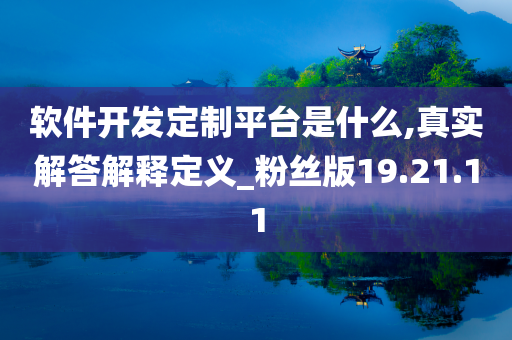 软件开发定制平台是什么,真实解答解释定义_粉丝版19.21.11