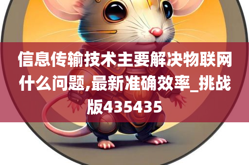 信息传输技术主要解决物联网什么问题,最新准确效率_挑战版435435