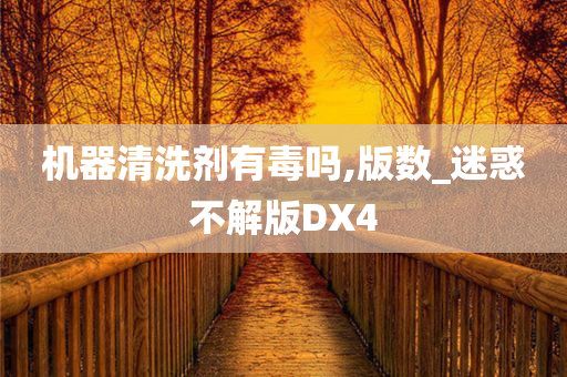 机器清洗剂有毒吗,版数_迷惑不解版DX4