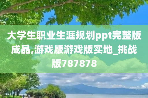 大学生职业生涯规划ppt完整版成品,游戏版游戏版实地_挑战版787878