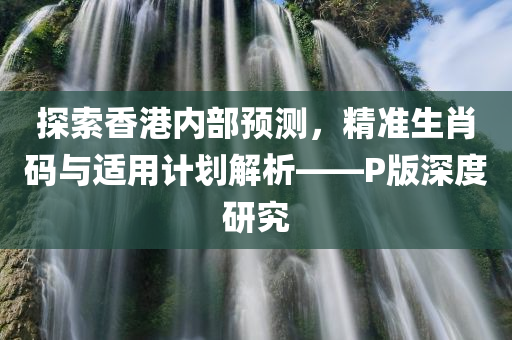 探索香港内部预测，精准生肖码与适用计划解析——P版深度研究