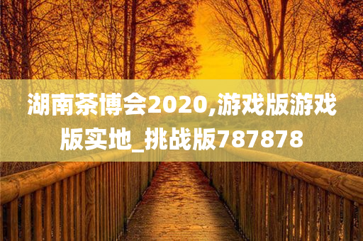 湖南茶博会2020,游戏版游戏版实地_挑战版787878