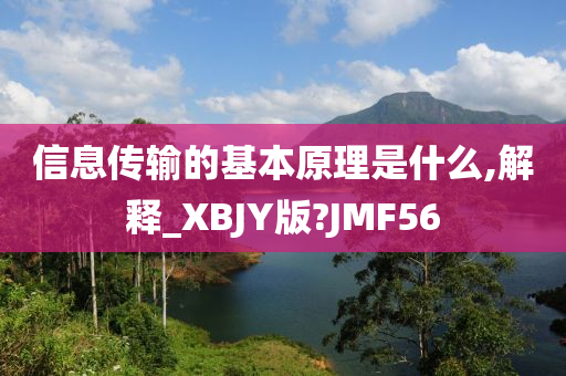 信息传输的基本原理是什么,解释_XBJY版?JMF56