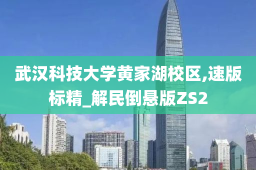 武汉科技大学黄家湖校区,速版标精_解民倒悬版ZS2