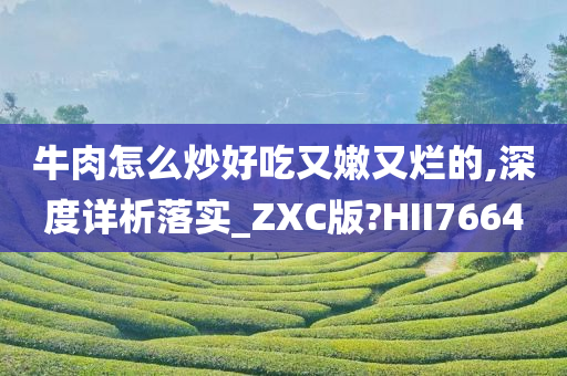 牛肉怎么炒好吃又嫩又烂的,深度详析落实_ZXC版?HII7664