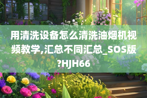 用清洗设备怎么清洗油烟机视频教学,汇总不同汇总_SOS版?HJH66