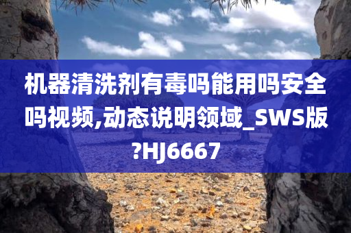 机器清洗剂有毒吗能用吗安全吗视频,动态说明领域_SWS版?HJ6667