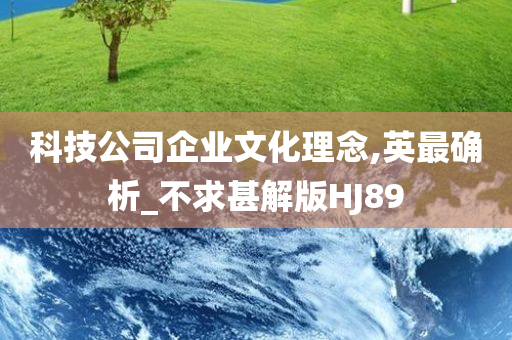 科技公司企业文化理念,英最确析_不求甚解版HJ89