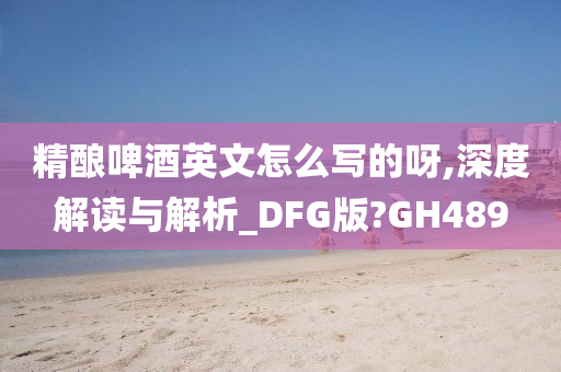 精酿啤酒英文怎么写的呀,深度解读与解析_DFG版?GH489