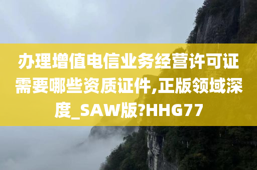 办理增值电信业务经营许可证需要哪些资质证件,正版领域深度_SAW版?HHG77