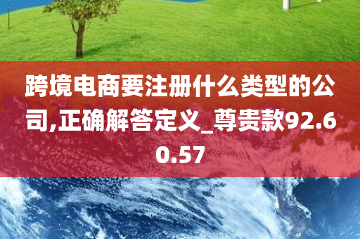 跨境电商要注册什么类型的公司,正确解答定义_尊贵款92.60.57