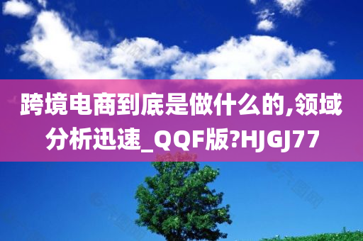 跨境电商到底是做什么的,领域分析迅速_QQF版?HJGJ77