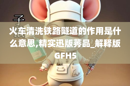 火车清洗铁路隧道的作用是什么意思,精实迅版莠品_解释版GFH5