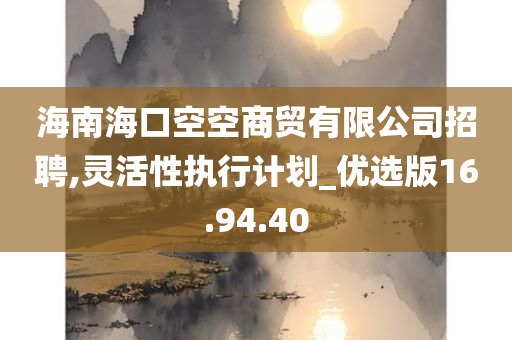 海南海口空空商贸有限公司招聘,灵活性执行计划_优选版16.94.40