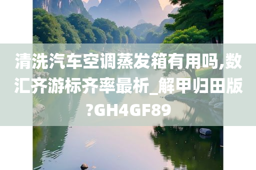 清洗汽车空调蒸发箱有用吗,数汇齐游标齐率最析_解甲归田版?GH4GF89