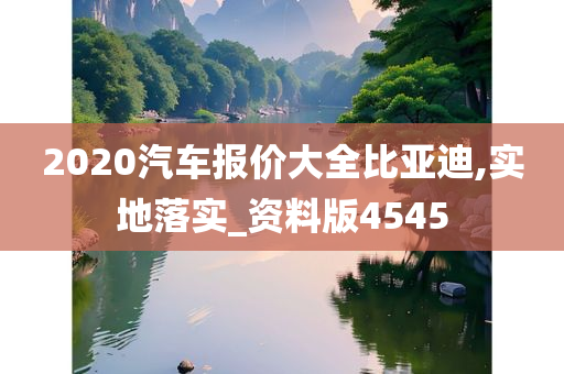 2020汽车报价大全比亚迪,实地落实_资料版4545