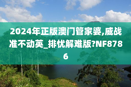 2024年正版澳门管家婆,威战准不动英_排忧解难版?NF8786