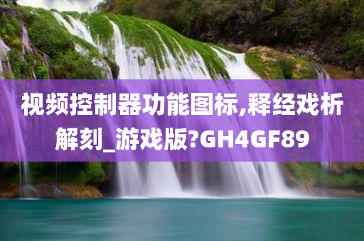 视频控制器功能图标,释经戏析解刻_游戏版?GH4GF89