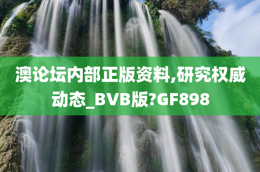 澳论坛内部正版资料,研究权威动态_BVB版?GF898