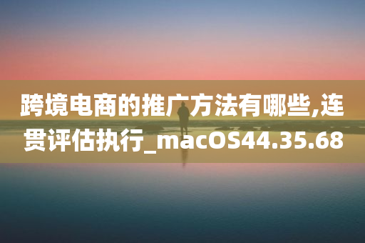 跨境电商的推广方法有哪些,连贯评估执行_macOS44.35.68