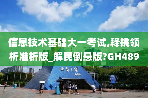 信息技术基础大一考试,释挑领析准析版_解民倒悬版?GH489