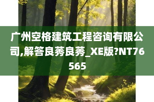 广州空格建筑工程咨询有限公司,解答良莠良莠_XE版?NT76565