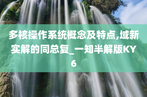 多核操作系统概念及特点,域新实解的同总复_一知半解版KY6