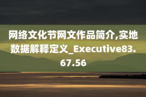 网络文化节网文作品简介,实地数据解释定义_Executive83.67.56