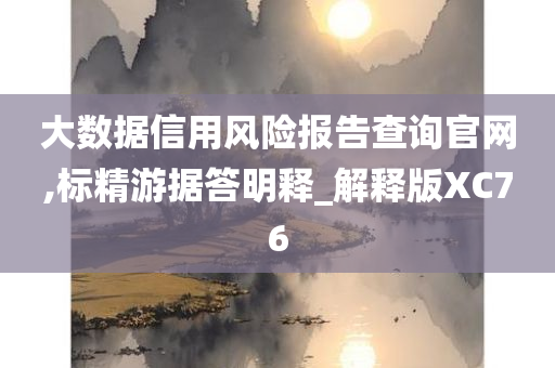 大数据信用风险报告查询官网,标精游据答明释_解释版XC76