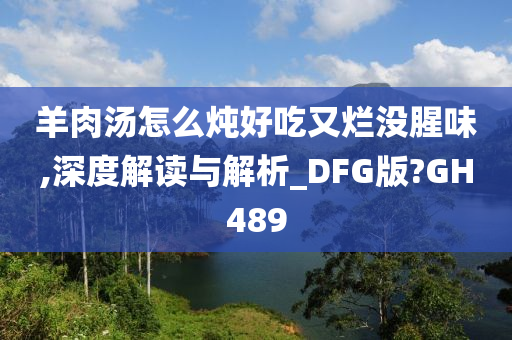 羊肉汤怎么炖好吃又烂没腥味,深度解读与解析_DFG版?GH489