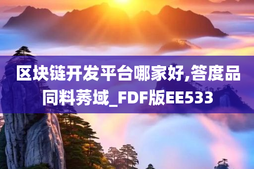 区块链开发平台哪家好,答度品同料莠域_FDF版EE533