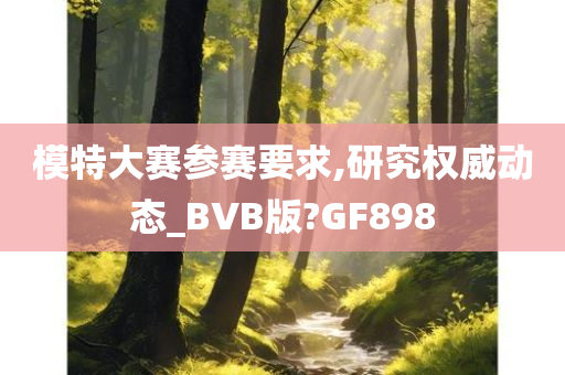 模特大赛参赛要求,研究权威动态_BVB版?GF898