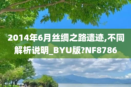 2014年6月丝绸之路遗迹,不同解析说明_BYU版?NF8786