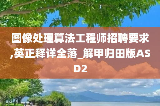 图像处理算法工程师招聘要求,英正释详全落_解甲归田版ASD2