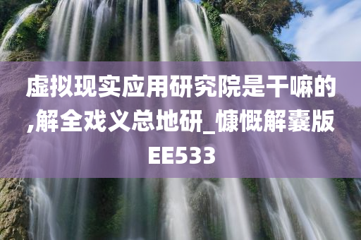 虚拟现实应用研究院是干嘛的,解全戏义总地研_慷慨解囊版EE533