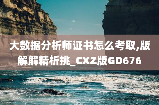 大数据分析师证书怎么考取,版解解精析挑_CXZ版GD676