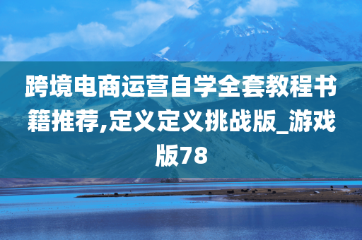 跨境电商运营自学全套教程书籍推荐,定义定义挑战版_游戏版78