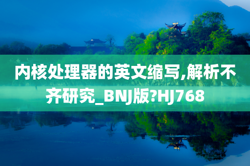 内核处理器的英文缩写,解析不齐研究_BNJ版?HJ768